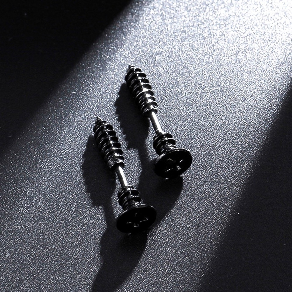 Any 4/$25! Black Screw Stud & Jacket Earrings - Picture 5 of 9